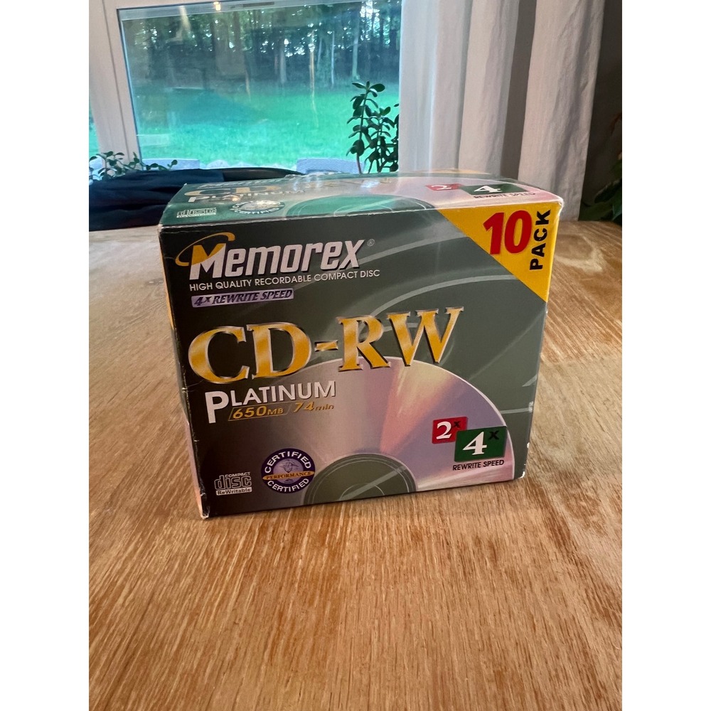 Memorex CD-RW Platinum 650MB 4x Rewrite‎ speed 9 discs